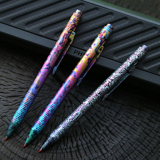 Discover the Elegance: Titanium Alloy Pen with Mosaic Pattern