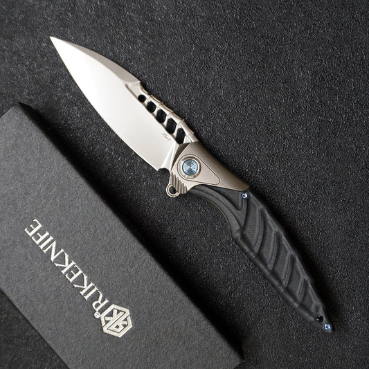 Rike Knife Folding knife Thor7 Pocket Knife Titanium/G-10 Black