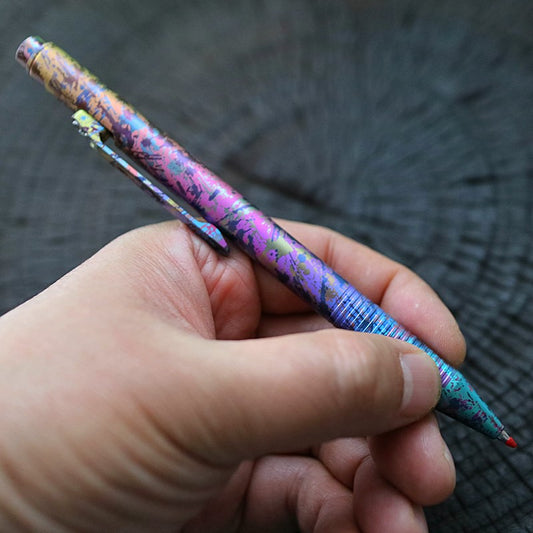 Limited Edition Titanium Alloy Pen with Oil Painting Design