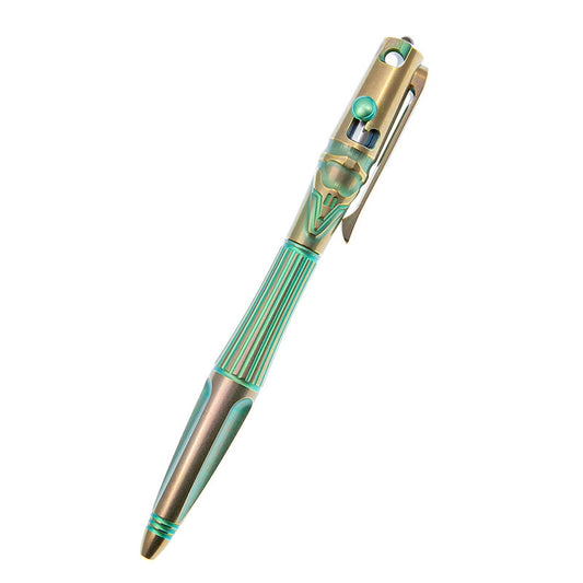 Rikeknife Tactical Pen Bolt Action Pen Titanium Pen TP02 Green gold