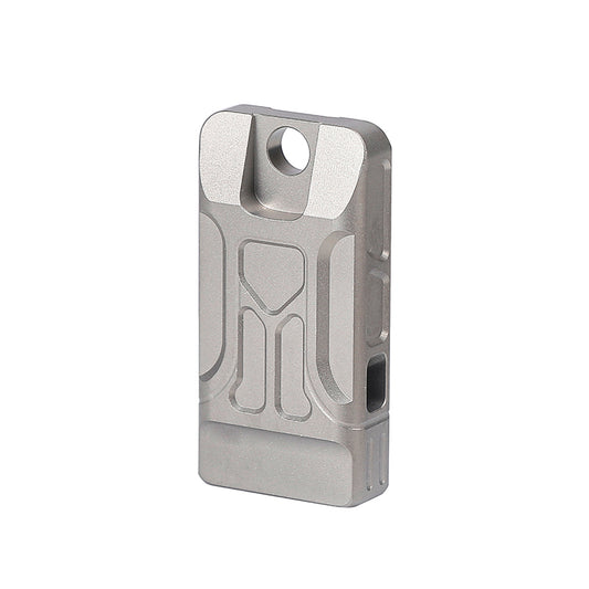 Emergency Whistle MANCOPE Titanium Whistles Double-Tube Whistle KS007 Gray