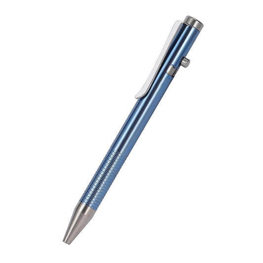 Titanium Bolt Action Pen Writing Pen with G2 black ink refill ZSB010 Blue