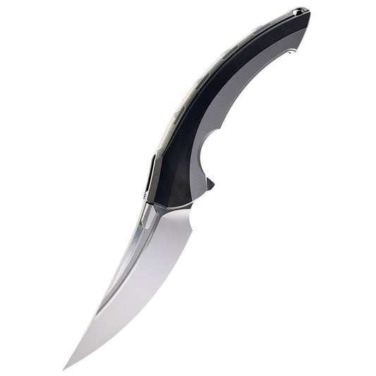 Rike Knife New Lamella Folding knife M390 Pocket Knife Titanium Knife Black DLC