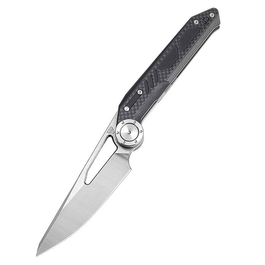 NOC KNIFE DG04 Folding Knife G10 Handle 440C Blade Pocket knife Black.