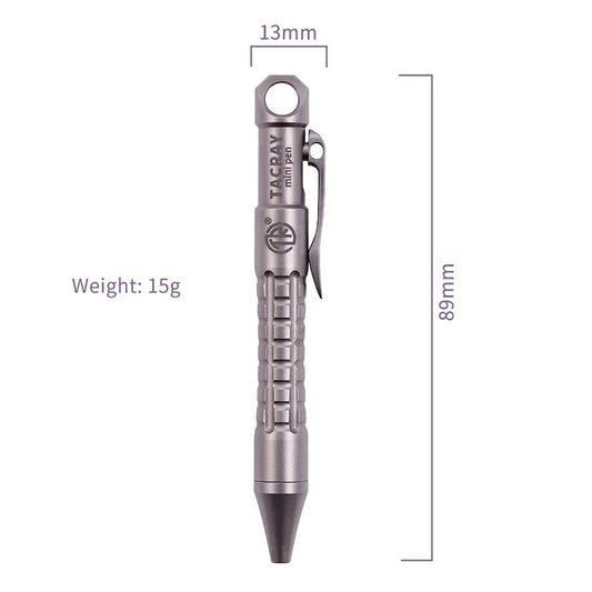 TACRAY Titanium Bolt Action Mini Pen Writing Pen Mini Keychain Pen A